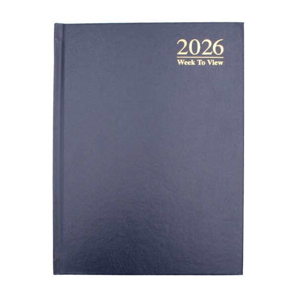 2026 A5 Diary Hardback Week to View 3183 - Navy