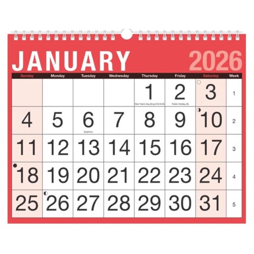 2026  Easy View Monthly Planner Calendar Large Print