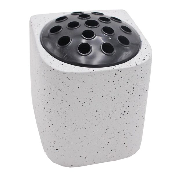 Memorial Rose Bowl Graveside Flower Vase with Coloured 3D Flowers - Mum and Dad Pink