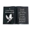 image485749859.jpg Graveside Memorial Open Book Ornament - Black with Dove - Mum and Dad