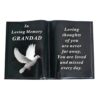 image485749871.jpg Graveside Memorial Open Book Ornament - Black with Dove - Grandad