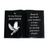 image485749875.jpg Graveside Memorial Open Book Ornament - Black with Dove - Brother