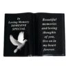 Graveside Memorial Open Book Ornament - Black with Dove - Someone Special