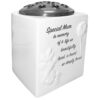 Memorial Rose Bowl Graveside Glazed Flower Vase with 3D Flowers - Mum