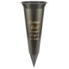 Black Graveside Memorial Flower Spiked Vase with Wavy Edge - Special Dad