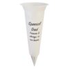 White Graveside Memorial Flower Spiked Vase with Wavy Edge - Special Dad