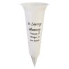 image485750260.jpg White Graveside Memorial Flower Spiked Vase with Wavy Edge - In Loving Memory