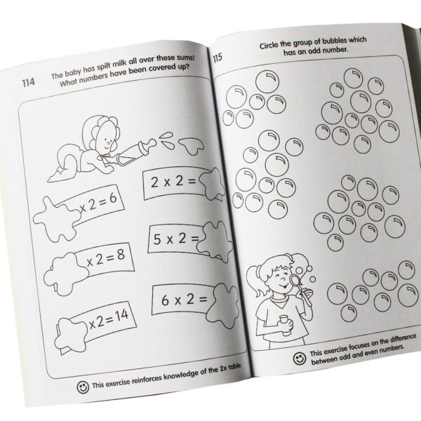 Reading Writing Sums Workbook with Gold Stars Stickers Age 6-8 Years