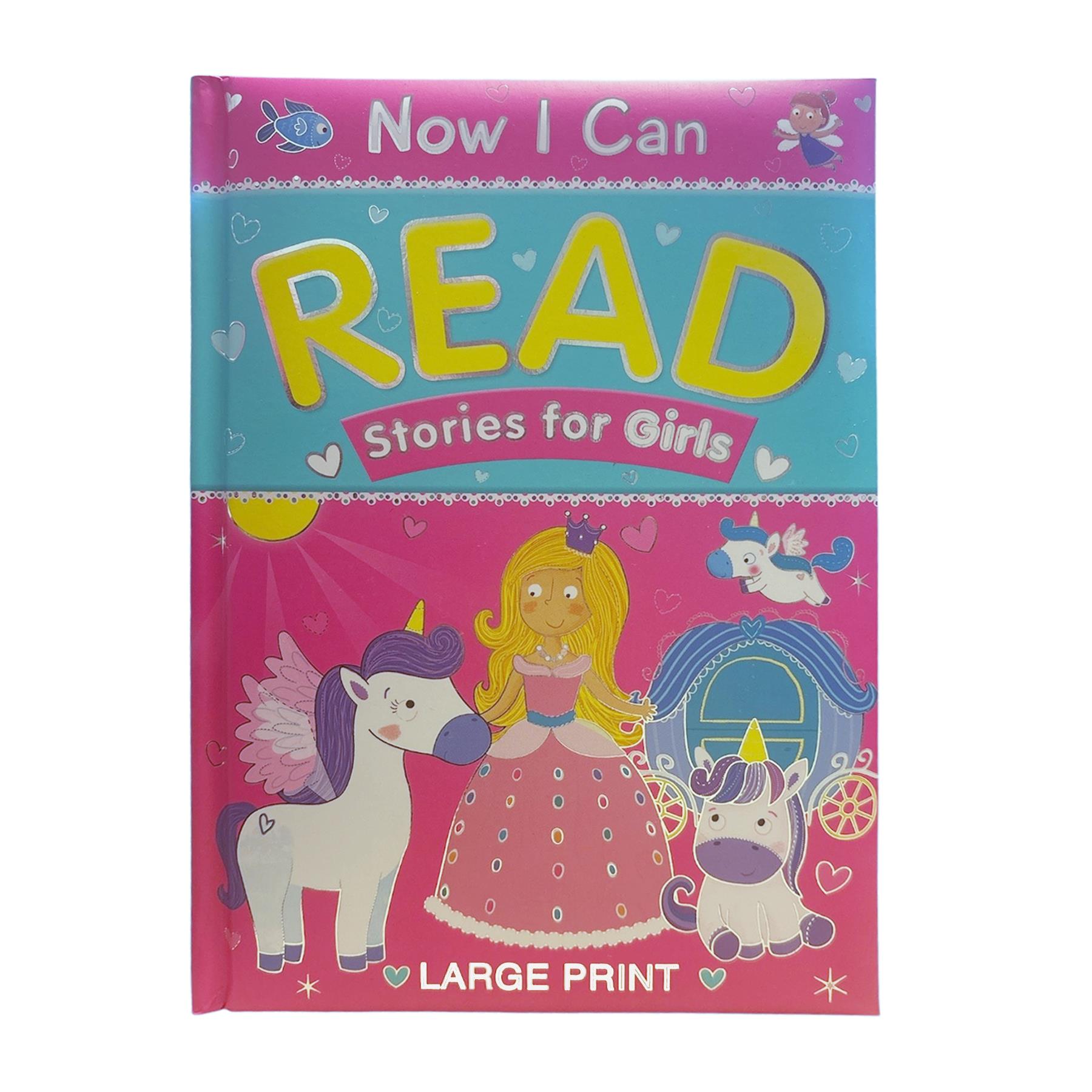 Children's Book 'Now I Can Read Stories for Girls' Large Print Padded Hardback
