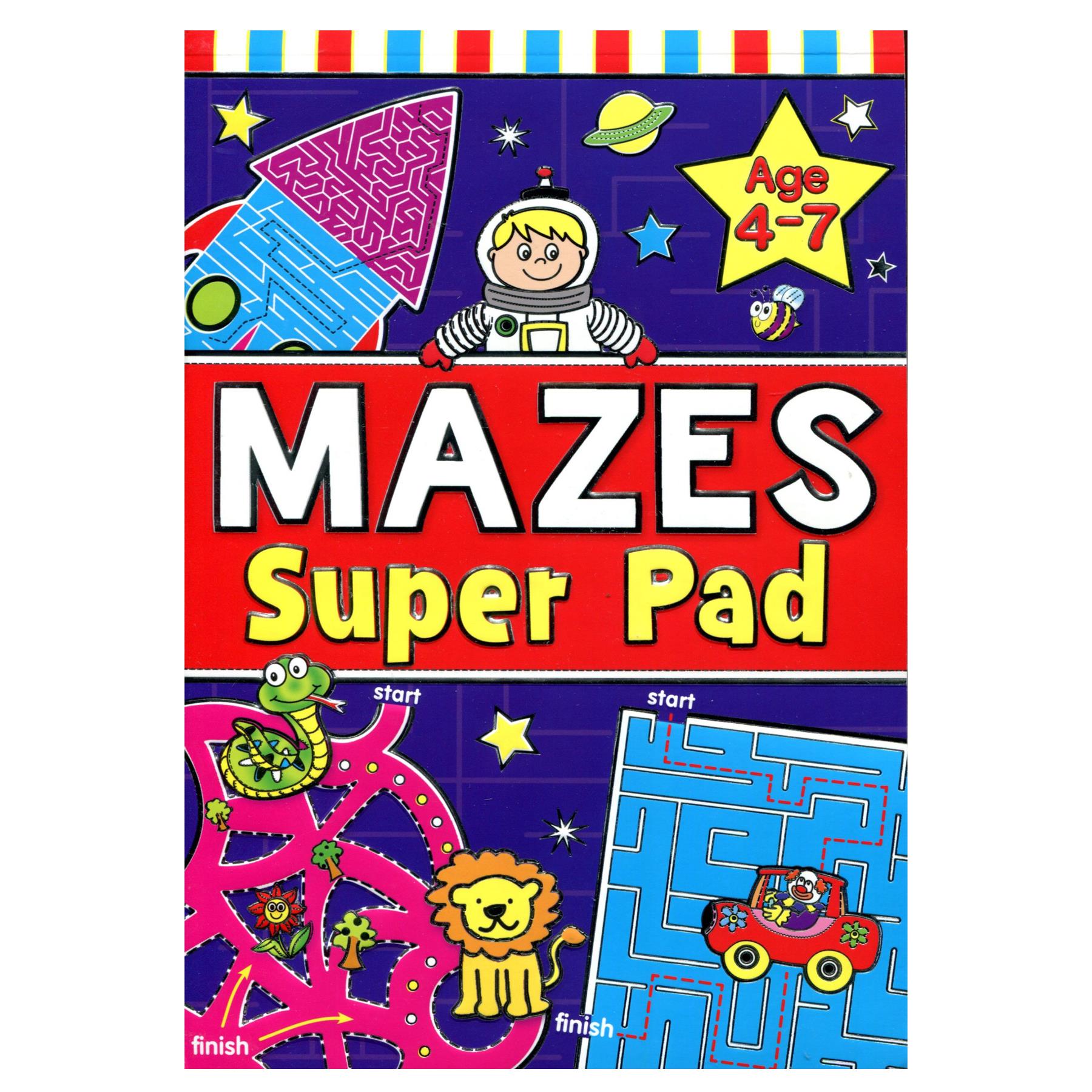 Super Pad Activity Book - Great for Holiday - Age 4-7 Mazes