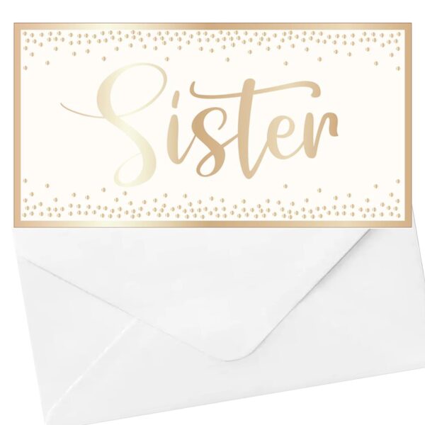 Money Wallet and Envelope - Cream / Gold - Sister