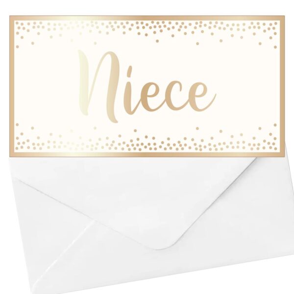 Money Wallet and Envelope - Cream / Gold - Niece