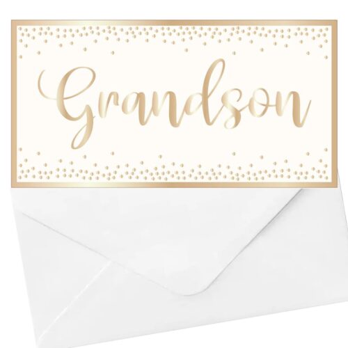 Money Wallet and Envelope - Cream / Gold - Grandson