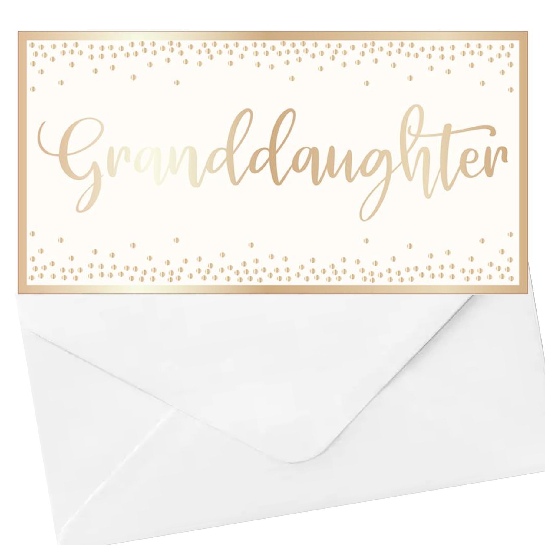 Money Wallet and Envelope - Cream / Gold - Granddaughter