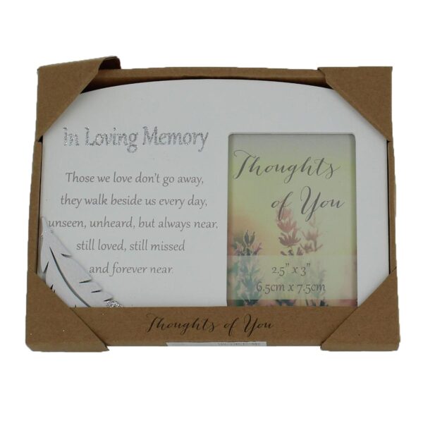image485751210.jpg Memorial Photo Frame with a Loving Message and Feather Attachment - In Loving Memory