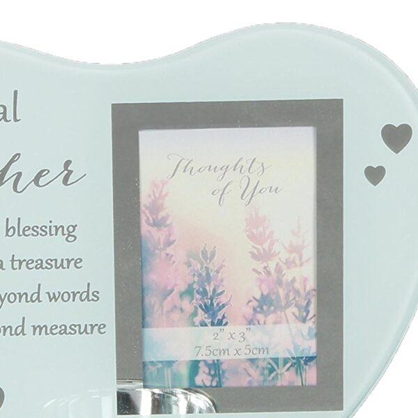 Glass Memorial Tea Light Candle Holder with Photo Frame - Brother