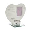 Glass Memorial Tea Light Candle Holder with Photo Frame - Auntie