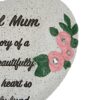 Memorial Heart Plaque with Flower Diamantes and Wording Polyresin - Special Mum