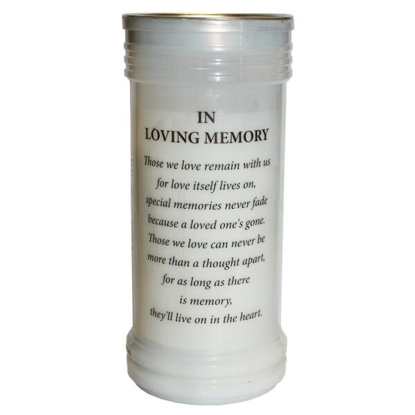 Pillar Candle In Holder In Loving Memory of Dad