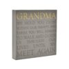 Grey Square Memorial Plaque by Thoughts of You - Grandma