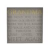 Grey Square Memorial Plaque by Thoughts of You - Grandma