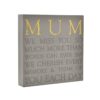 Grey Square Memorial Plaque by Thoughts of You - Mum