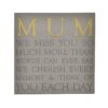 Grey Square Memorial Plaque by Thoughts of You - Mum