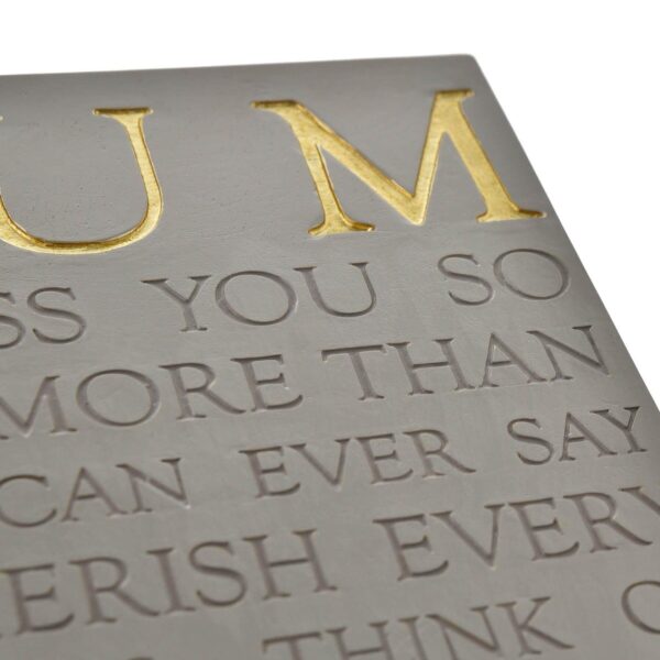 Grey Square Memorial Plaque by Thoughts of You - Mum