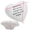 Memorial Heart Plaque with Flowers and Wording Glazed Finish Graveside Ornament - Dad