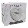 Memorial Heart Plaque with Flowers and Wording Glazed Finish Graveside Ornament - Dad