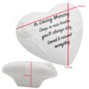 Memorial Heart Plaque with Flowers and Wording Glazed Finish Graveside Ornament - Loving Memory
