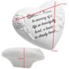 Memorial Heart Plaque with Flowers and Wording Glazed Finish Graveside Ornament - Mum