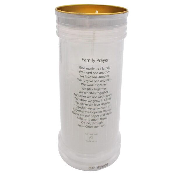 Pillar Candle In Holder Religious Gift - Holy Family
