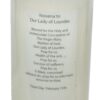 Pillar Candle In Holder Religious Gift - Lady of Lourdes