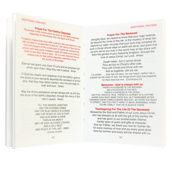 Confirmation Mass Book Hardback Cover - Red