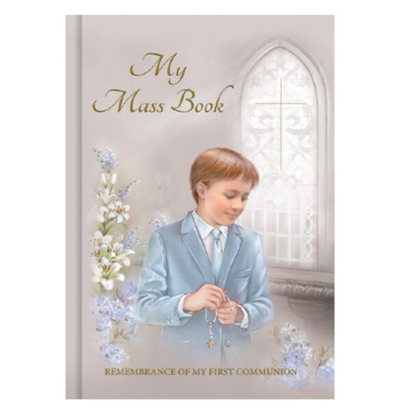 image485810973.jpg My Mass Book Holy Communion Prayers Religious Hardback - Boy