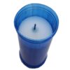 Set of 2 Blue 16cm Pillar Candles Outdoor with Windproof Cap 72 Hour Burn Time