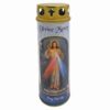 Religious Pillar Candle and Windproof Cap and Prayer - Jesus Divine Mercy
