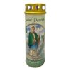 Religious Pillar Candle and Windproof Cap and Prayer - Saint Patrick