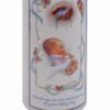Christening Pillar Candle 15cm Cellophane Wrapped Keepsake Gift - Baby Boy