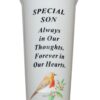 Memorial Graveside Flower Vase with Spike Robin Image - Special  Son