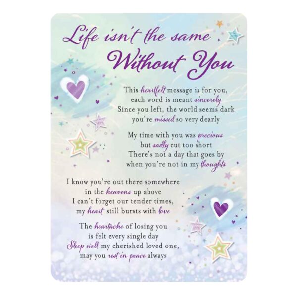 In Loving Memory Open Graveside Memorial Card - Without You