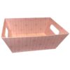 Mother's Day Hamper Basket Kit Gift Box Tissue Paper Bag and Tag - Pink with Bows