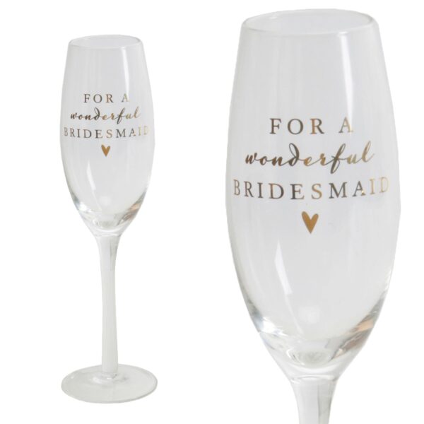 Boxed Amore Wedding Gift Champagne Flute - Wonderful Bridesmaid