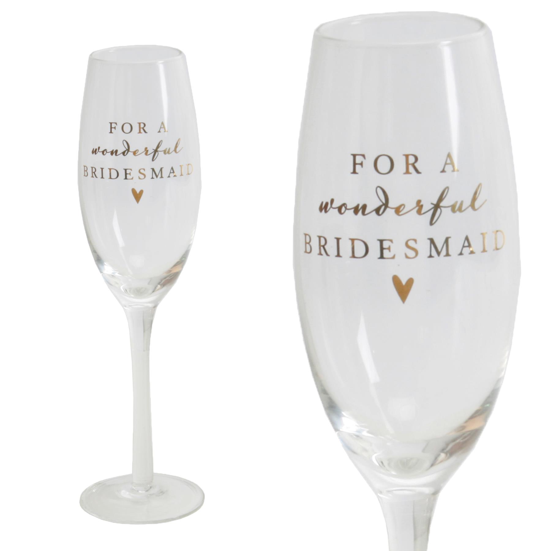 Boxed Amore Wedding Gift Champagne Flute - Wonderful Bridesmaid