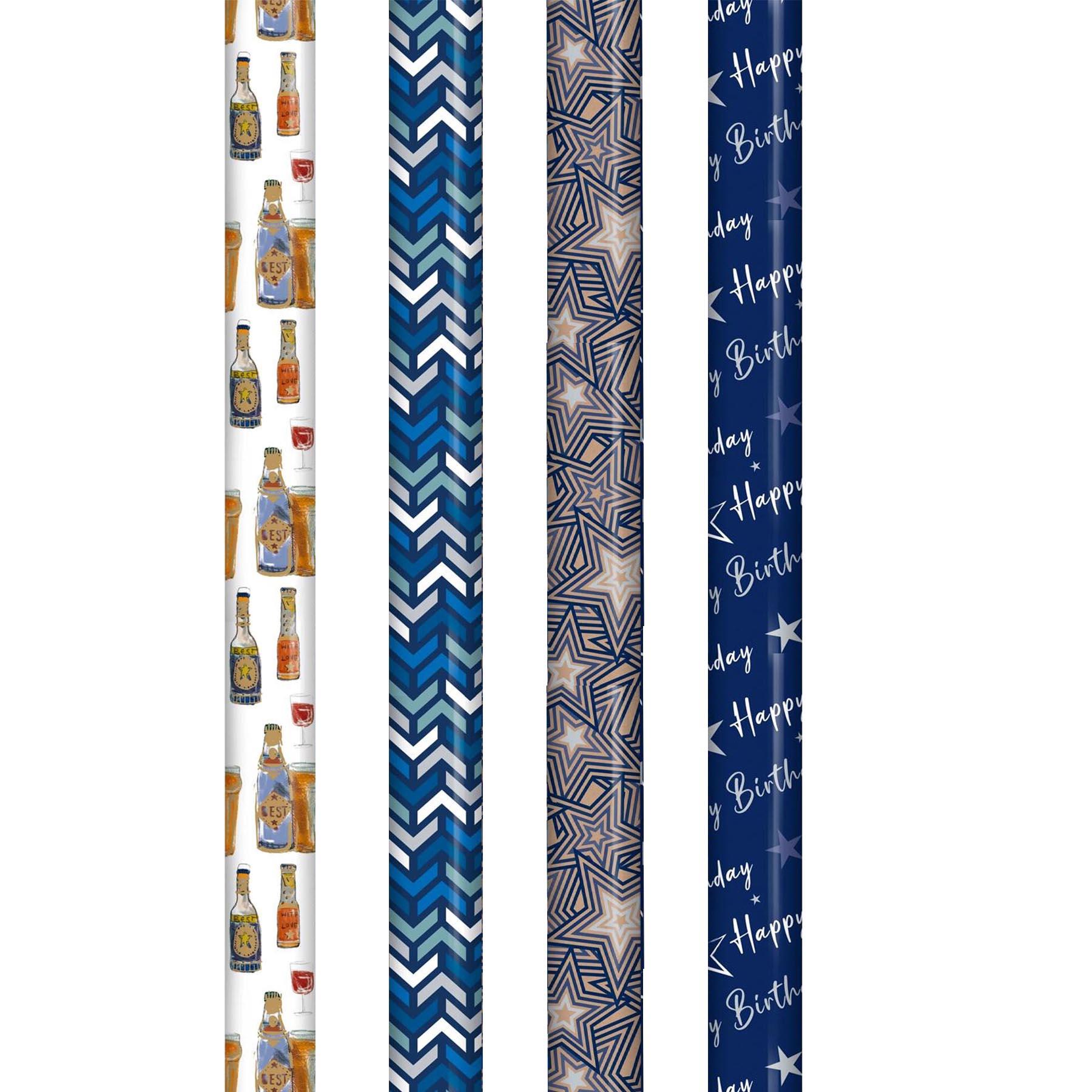 Beer. Birthday Mix Wrapping Paper 4 x 3 Metre Rolls Fathers Day Birthday