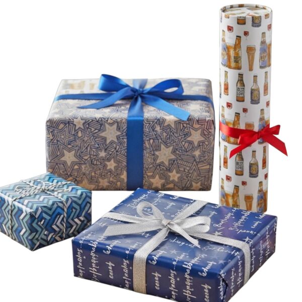 Beer. Birthday Mix Wrapping Paper 4 x 3 Metre Rolls Fathers Day Birthday