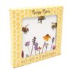 Set of 4 Coasters with Cork Back Busy Bees Design by Jennifer Rose