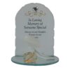 Thoughts of You Glass Memorial Ornament with Rose - Someone Special