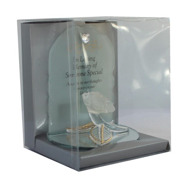Thoughts of You Glass Memorial Ornament with Rose - Someone Special